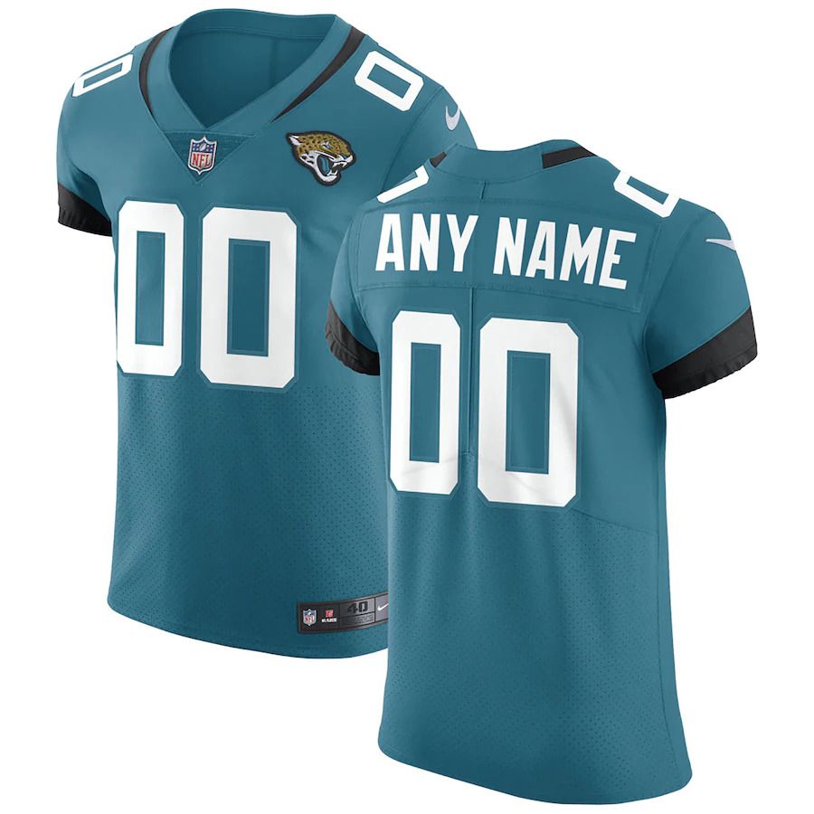 Men Jacksonville Jaguars Nike Teal Vapor Untouchable Elite Custom NFL Jersey->customized nfl jersey->Custom Jersey
